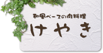 手づくりハンバーグと鉄板焼きなら埼玉県坂戸市の『けやき』